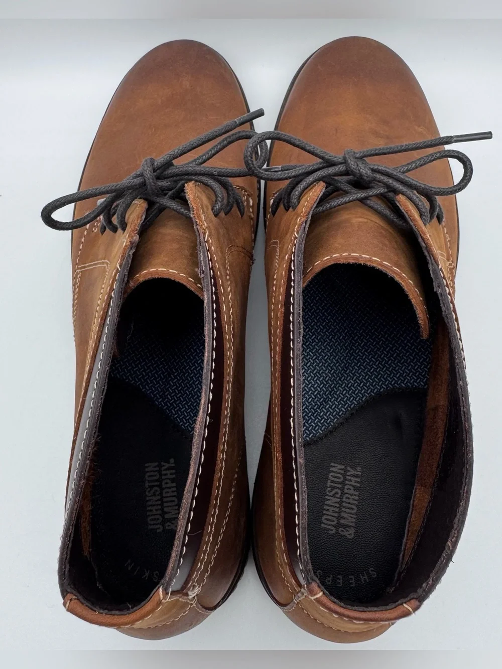 Johnston & Murphy Wallace Chukka Boots Brown Leather Men Size 12 M